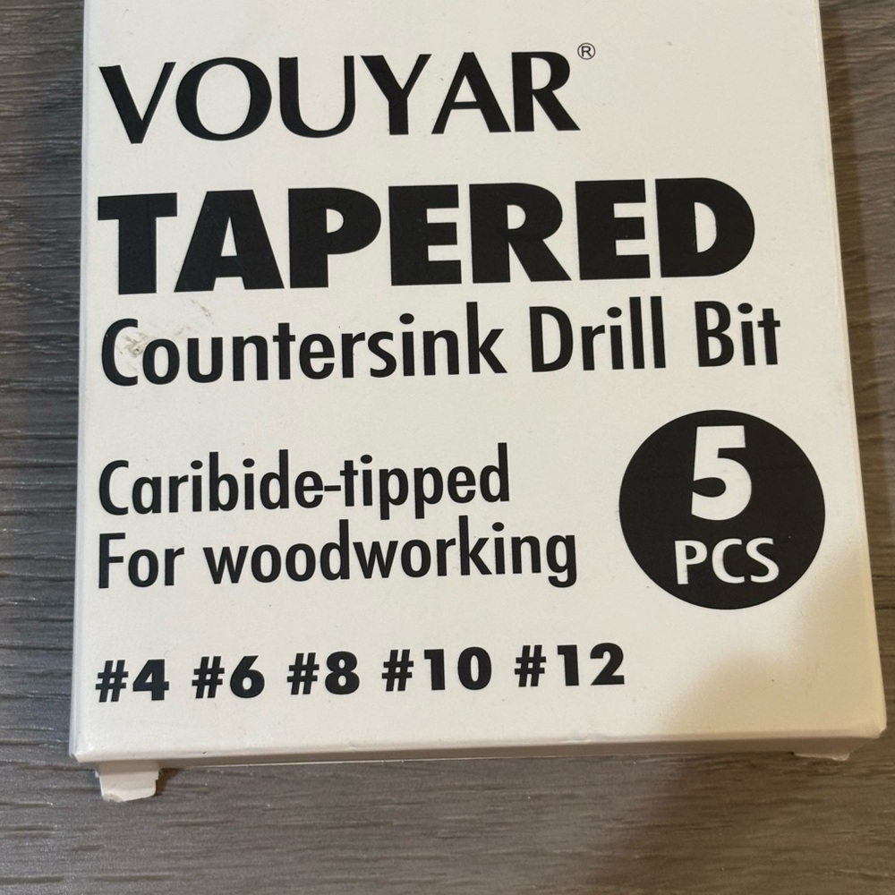 Tapered Countersink Drill Bit Set Carbide-tipped for woodworking
5-Pieces - Picture 4 of 14